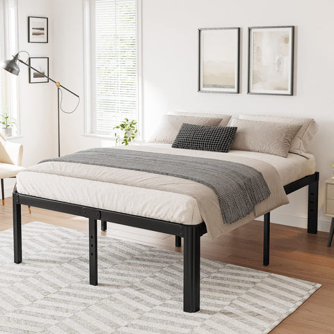 Hunlostten bed frame with no box spring, ready for mattress.