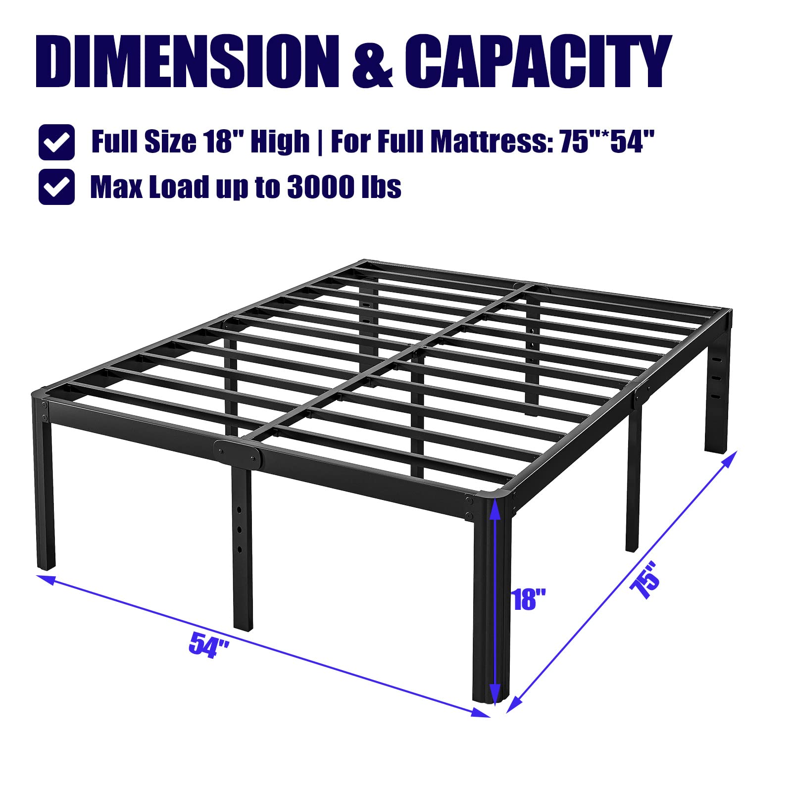 Hunlostten bed frame assembly process is quick and tool-light.
