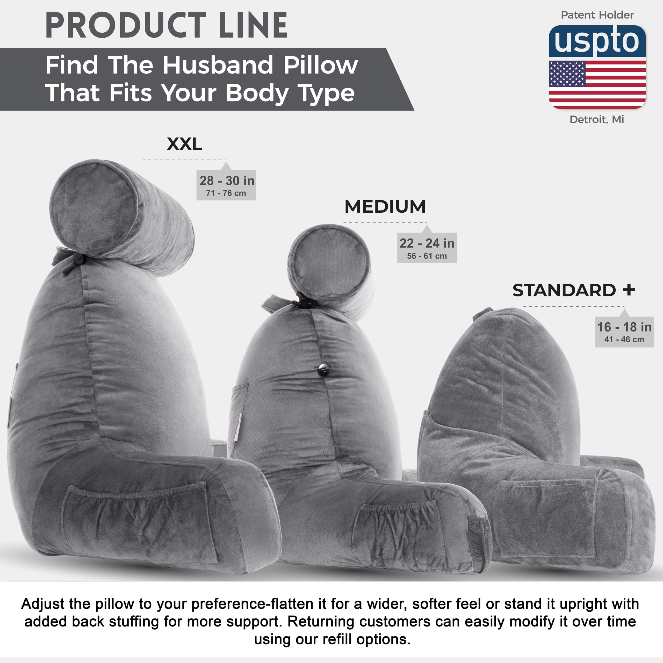Husband Pillow XXL removable cover for easy cold wash