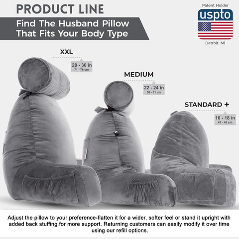 Husband Pillow XXL removable cover for easy cold wash