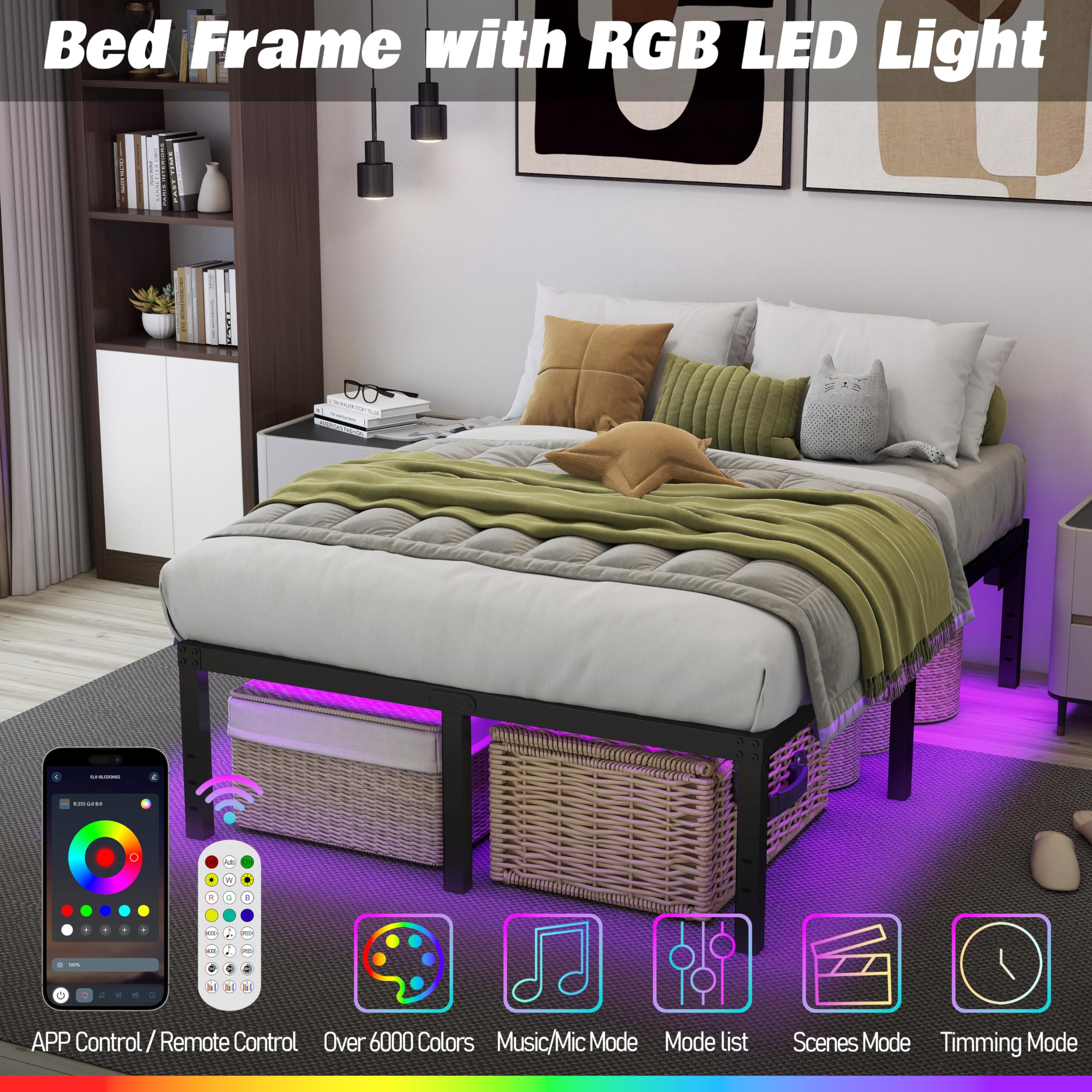 HusDream LED colors and dynamic modes create customizable cozy scenes