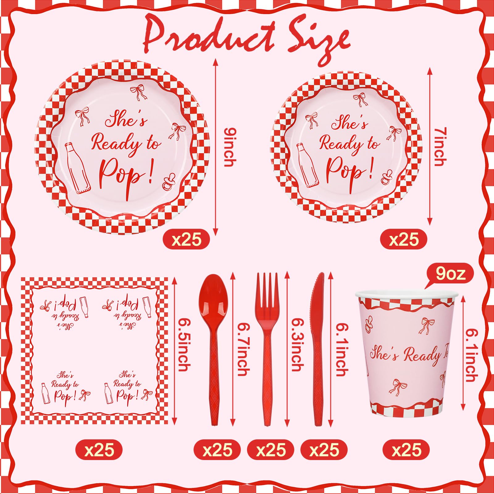 Hushee 9oz cups in red and white for quick, tidy serving