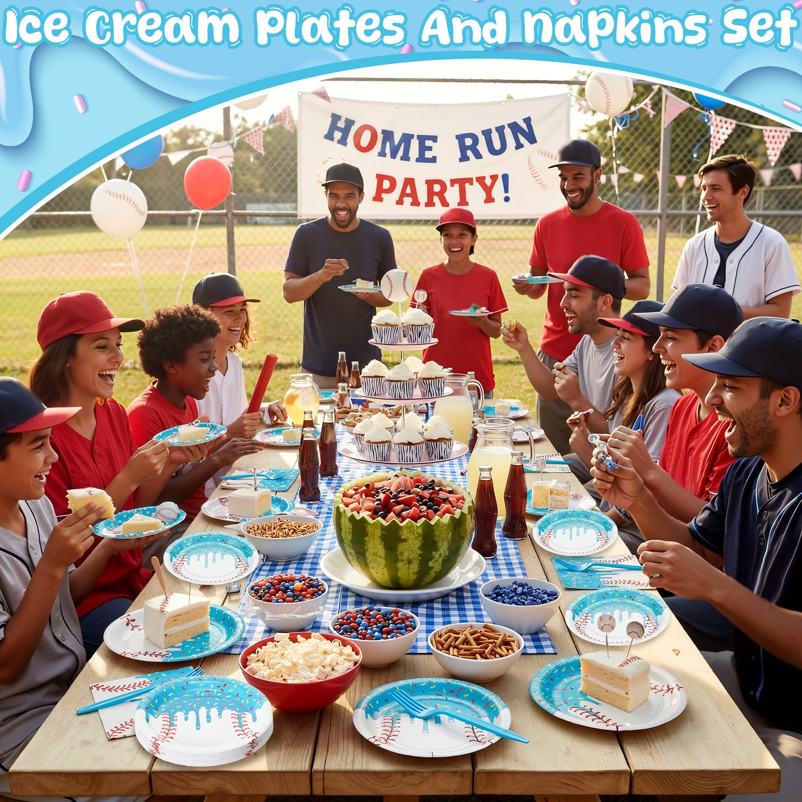 Hushee baseball plastic forks for sturdy, disposable dining