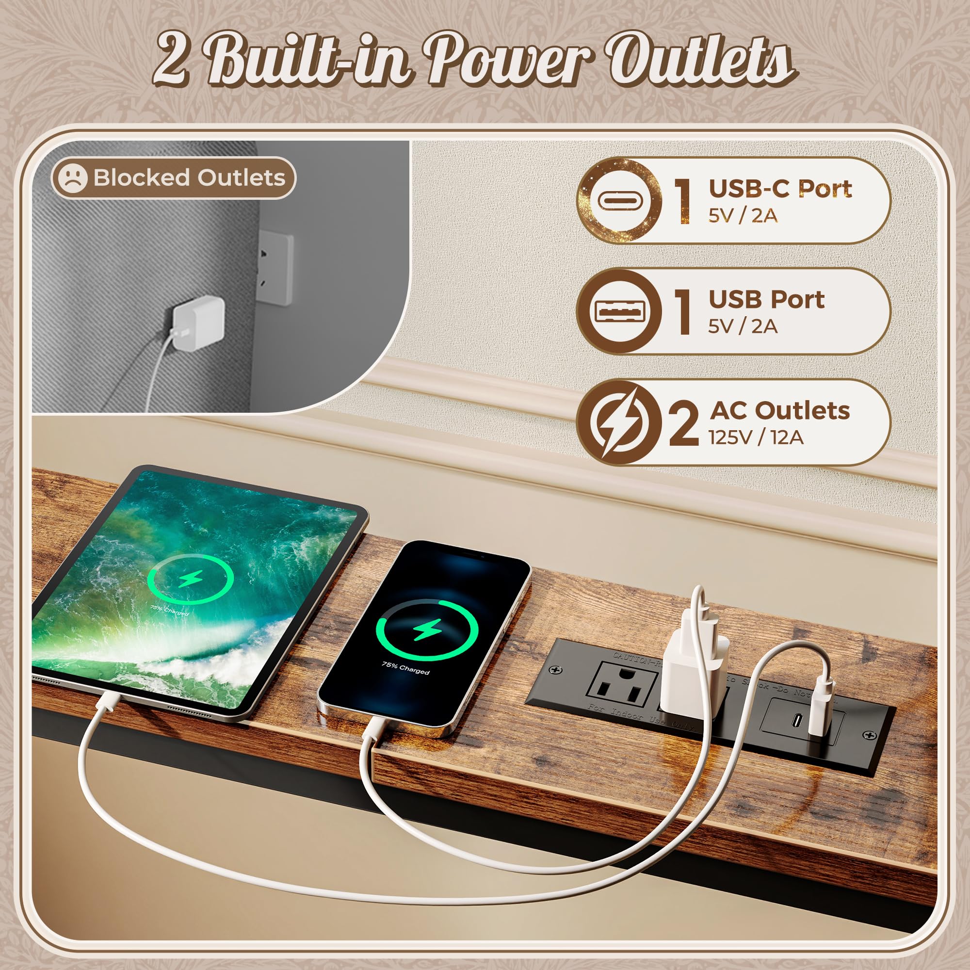 Huuger 110.2 inch behind-couch table extended length behind a sofa.