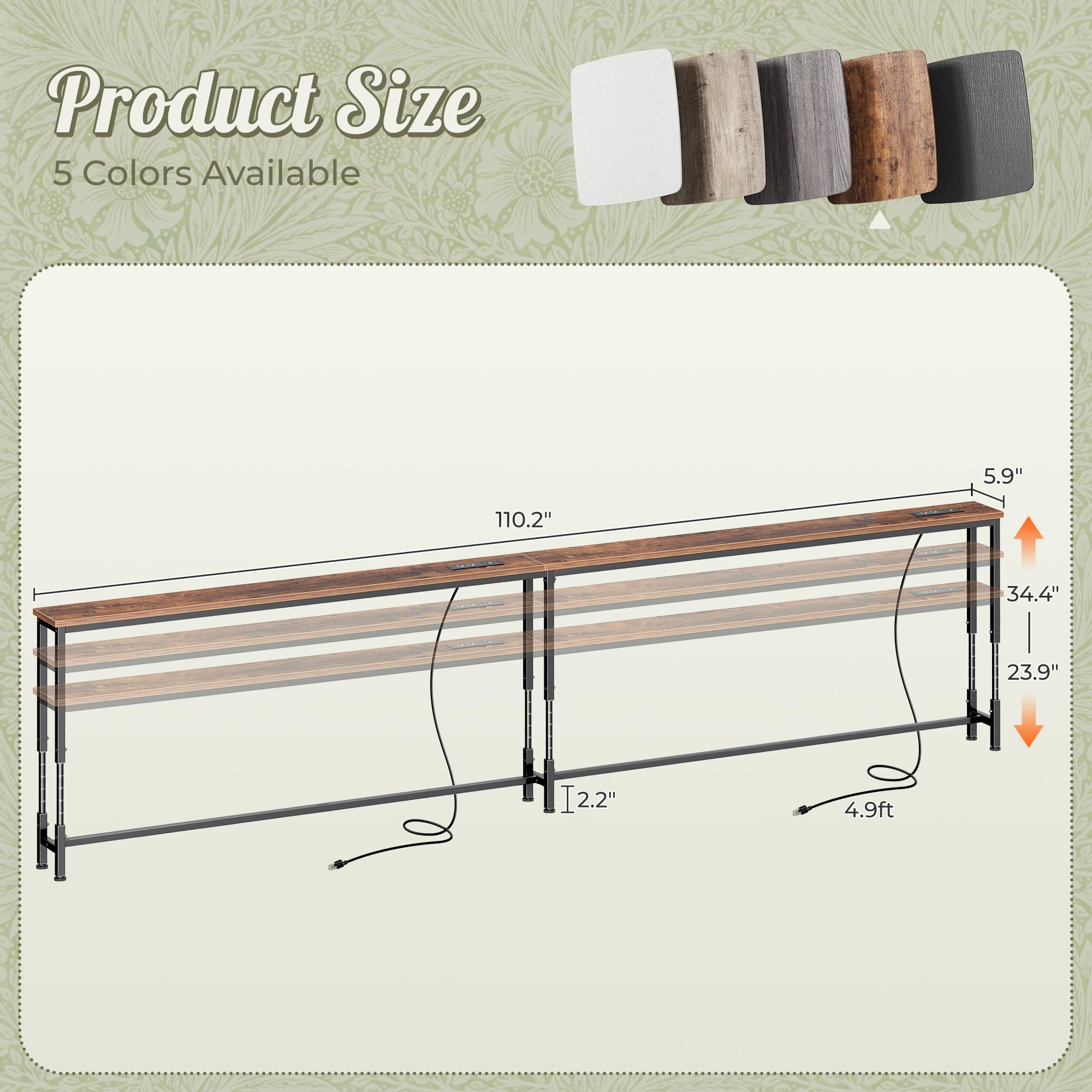 Huuger wood-grain finish complements modern or rustic interiors.