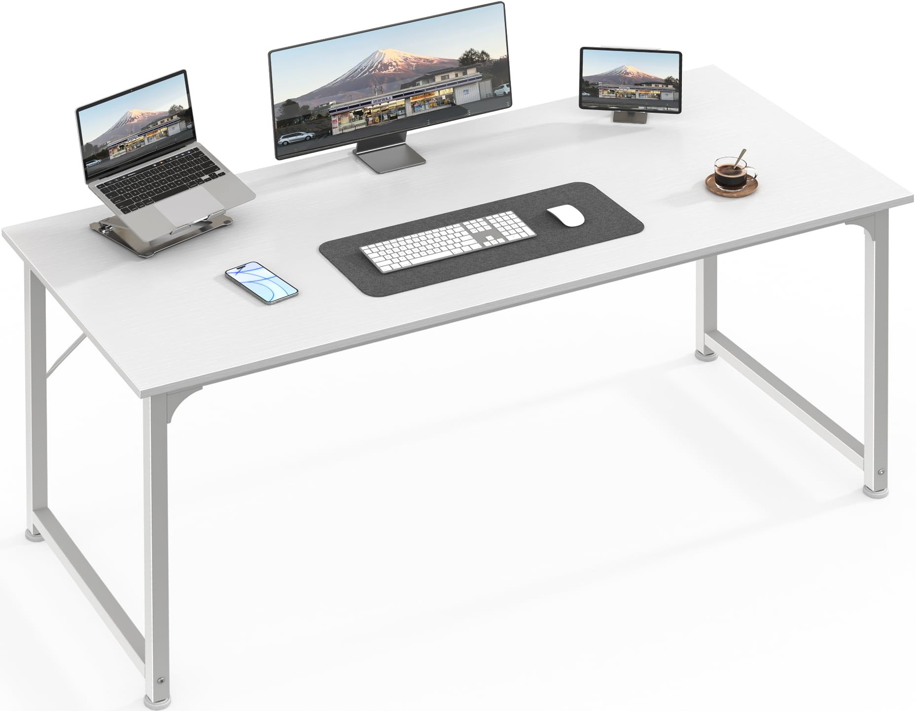 Huuger 55-inch desk with wide workspace for productive setup