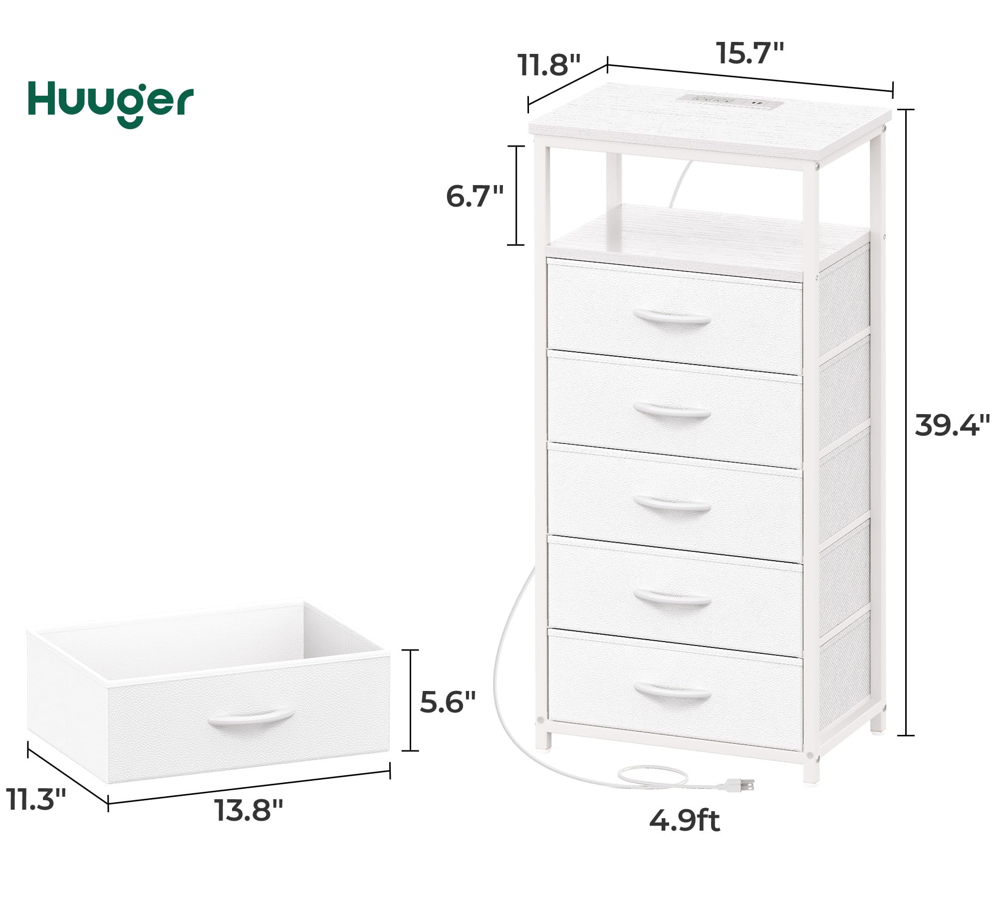 Huuger anti-tip device helps keep the dresser secure.