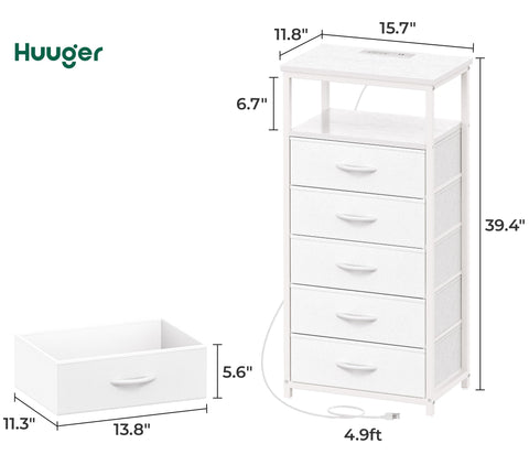 Huuger anti-tip device helps keep the dresser secure.