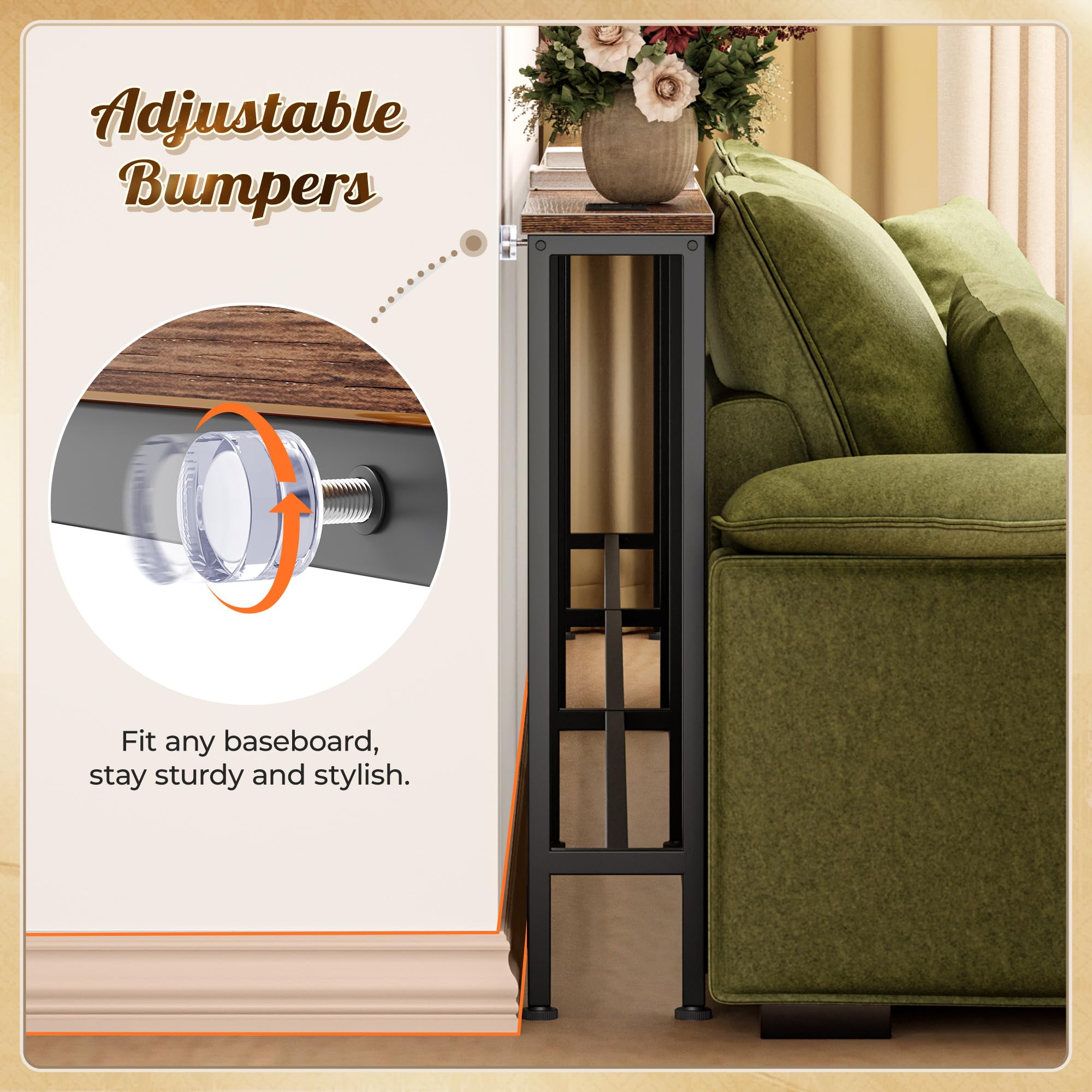 Huuger anti-tip kit enhances stability on uneven floors.