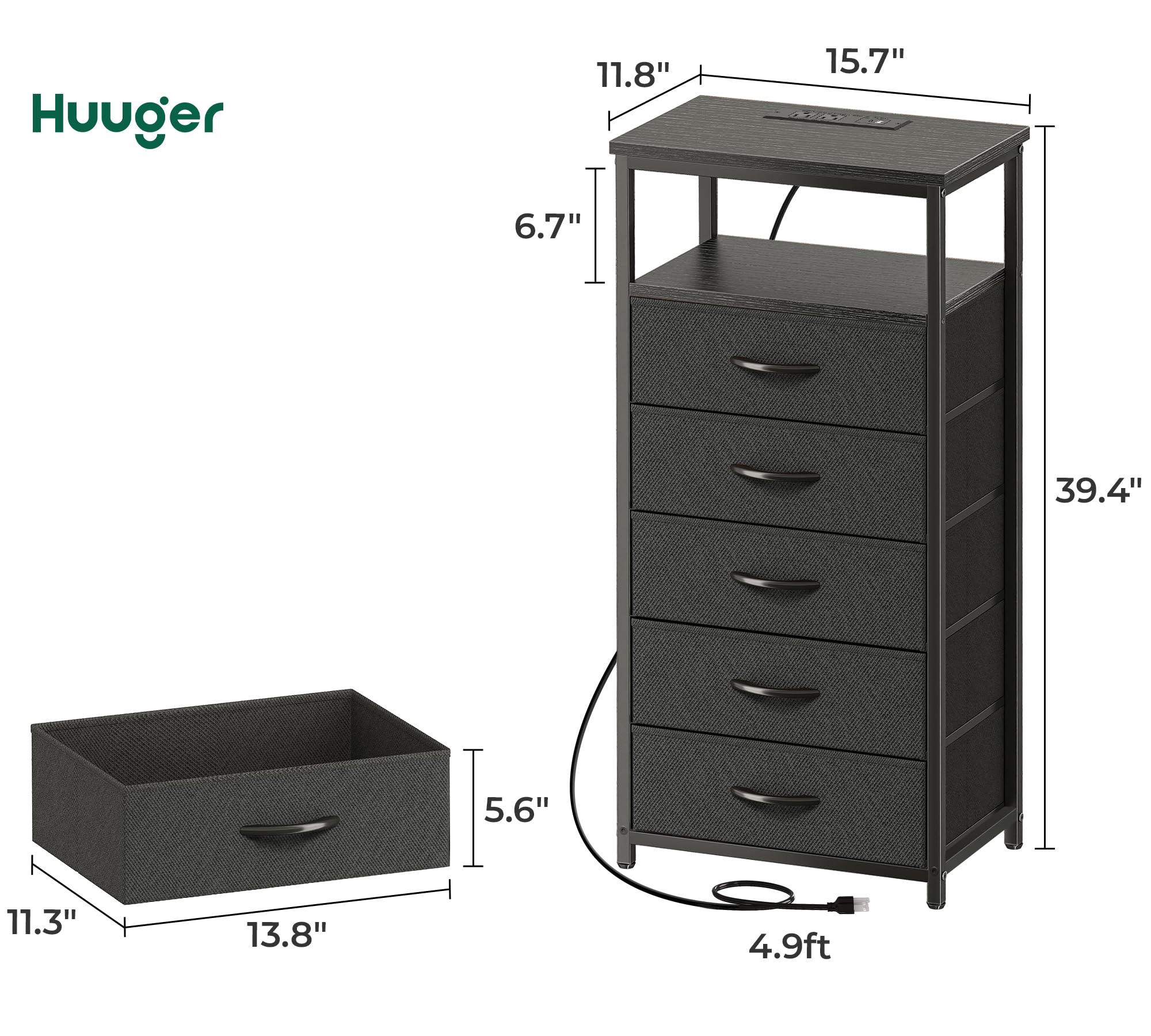 Huuger dresser used as a bedside table for easy night-time access