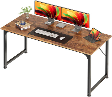 Huuger 55-inch desk top view showing wide surface for multitasking