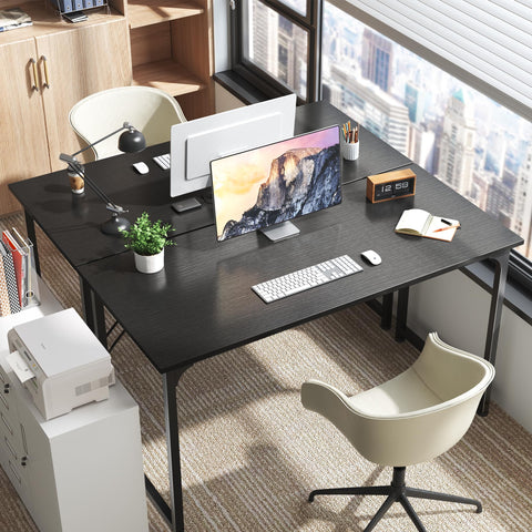 Huuger desk home office setup showing ample workspace.