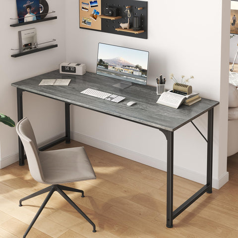 Huuger desk with reinforced structure and stabilizing braces for long-term use.