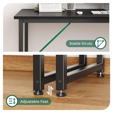 Huuger desk versatile for gaming and study tasks.