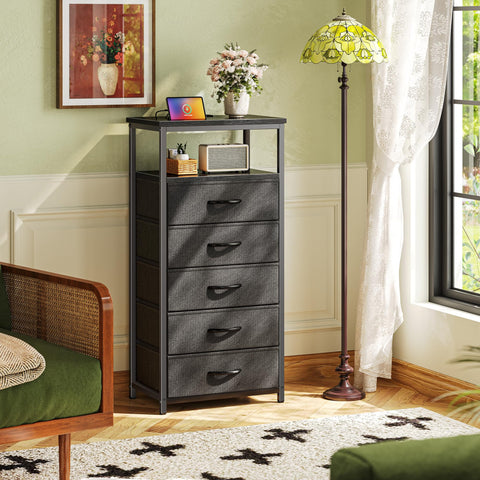 Huuger dresser open shelf design ideal for decor and quick access