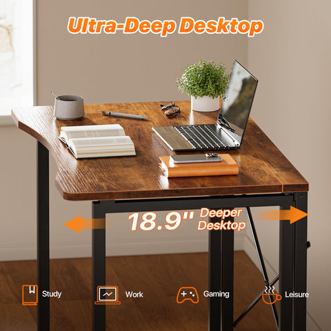 Huuger desk uses 18mm steel legs for stable support.