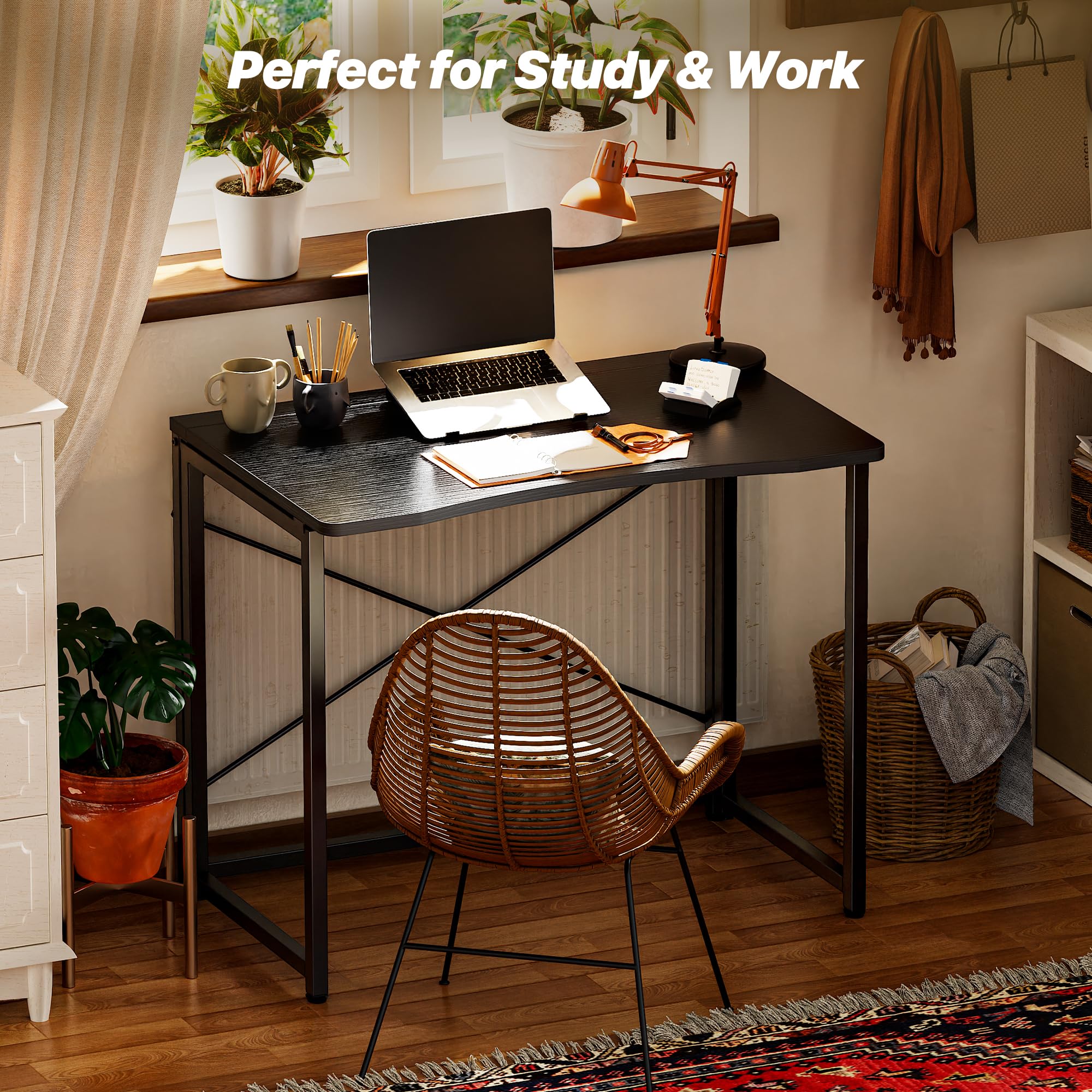 Huuger folding desk suitable for small apartments or dorm rooms