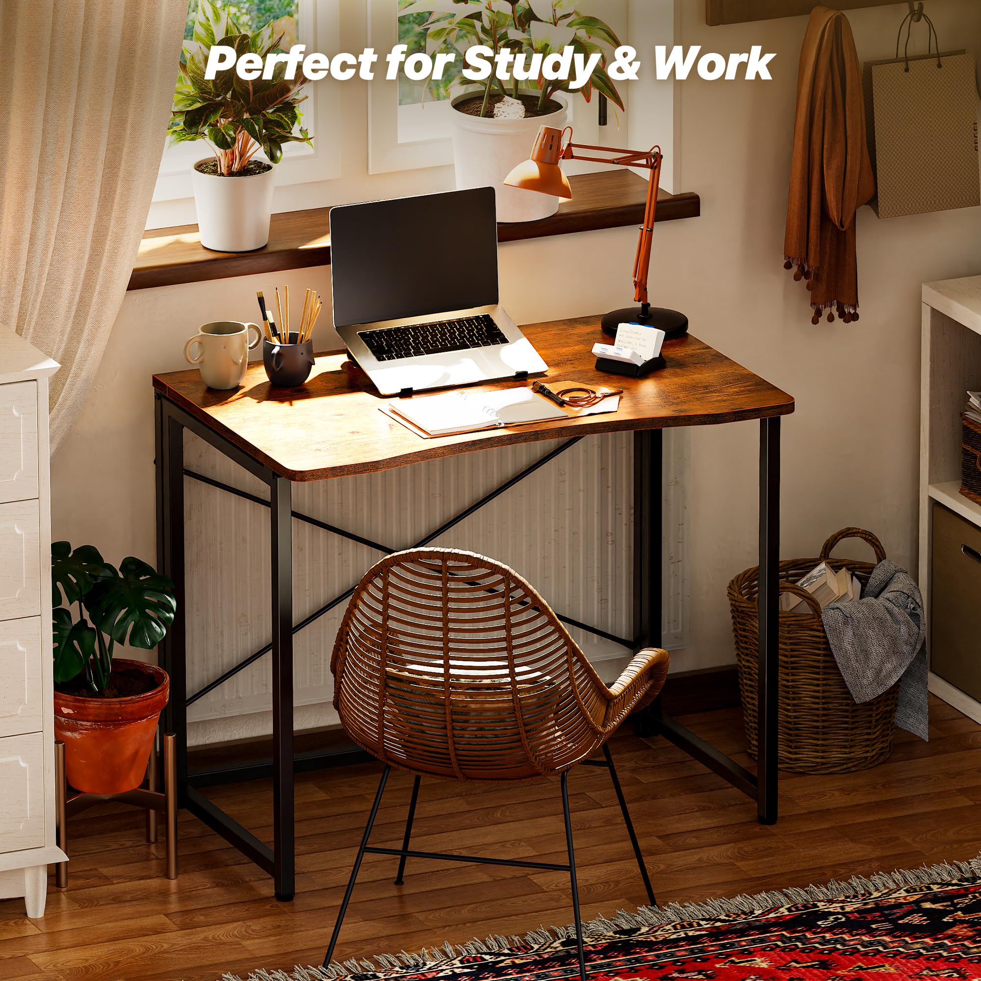 Huuger desk is lightweight and portable for easy room-to-room moves.
