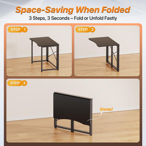 Huuger folding desk used as a versatile workspace for multiple tasks