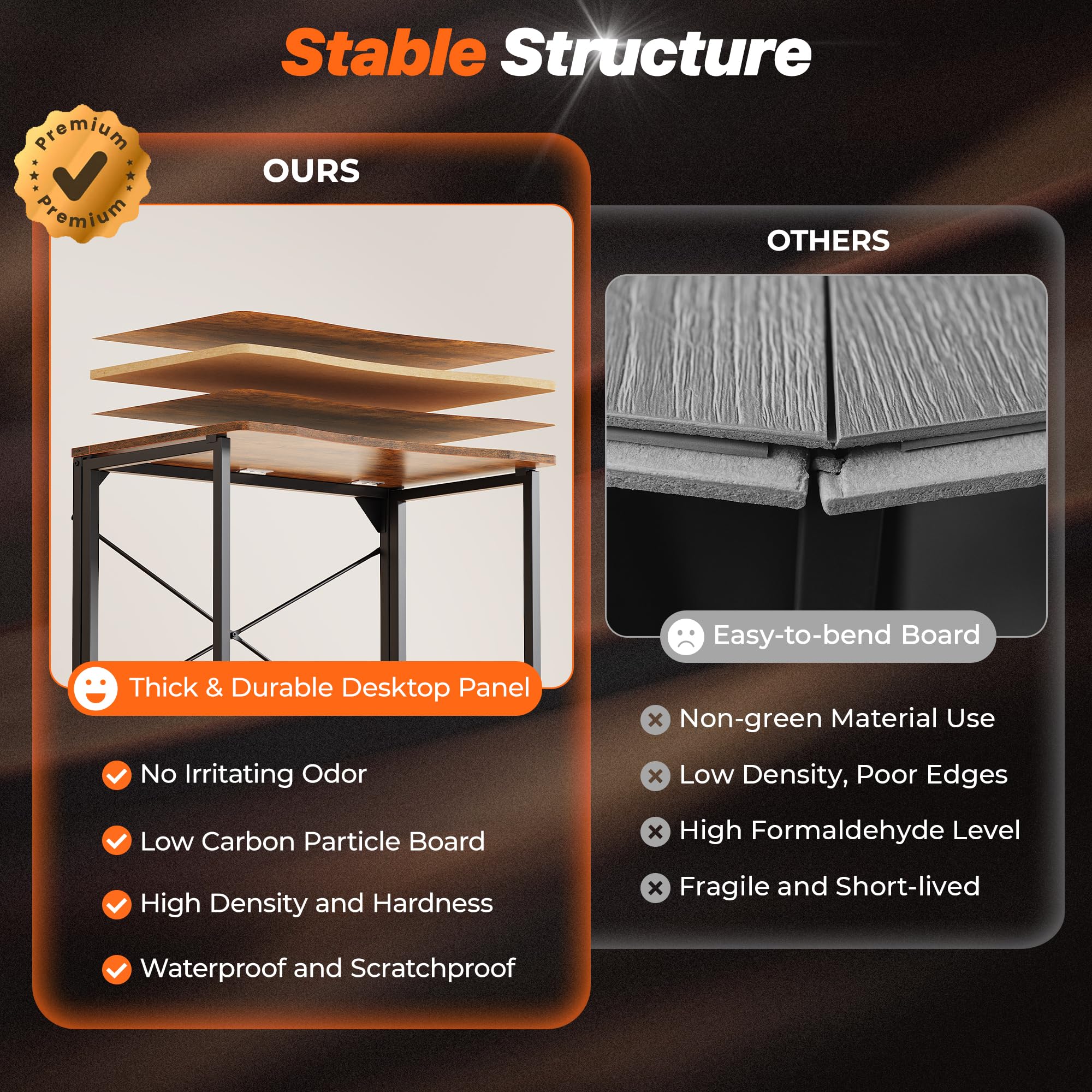 Huuger desk includes a clear manual and tools for quick setup.