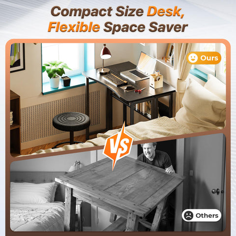 Huuger folding desk for small spaces and apartments.
