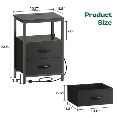 Multifunctional end table suitable beside a sofa or bed