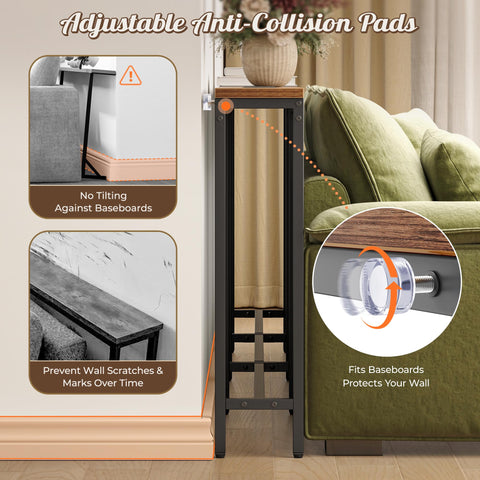 Huuger narrow sofa table multi-use design fits entryways and slim spaces.
