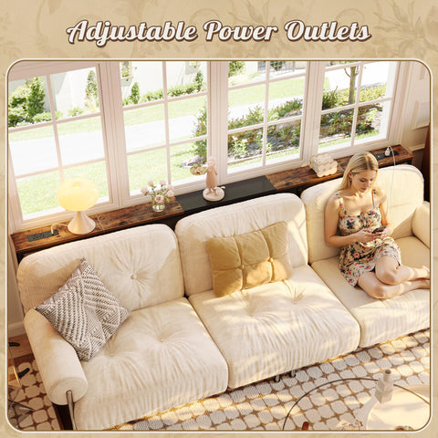 Rustic brown Huuger table highlighting durable materials and finish