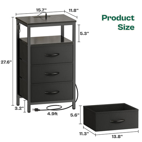 Adjustable feet on the Huuger night stand to keep it level on irregular floors.