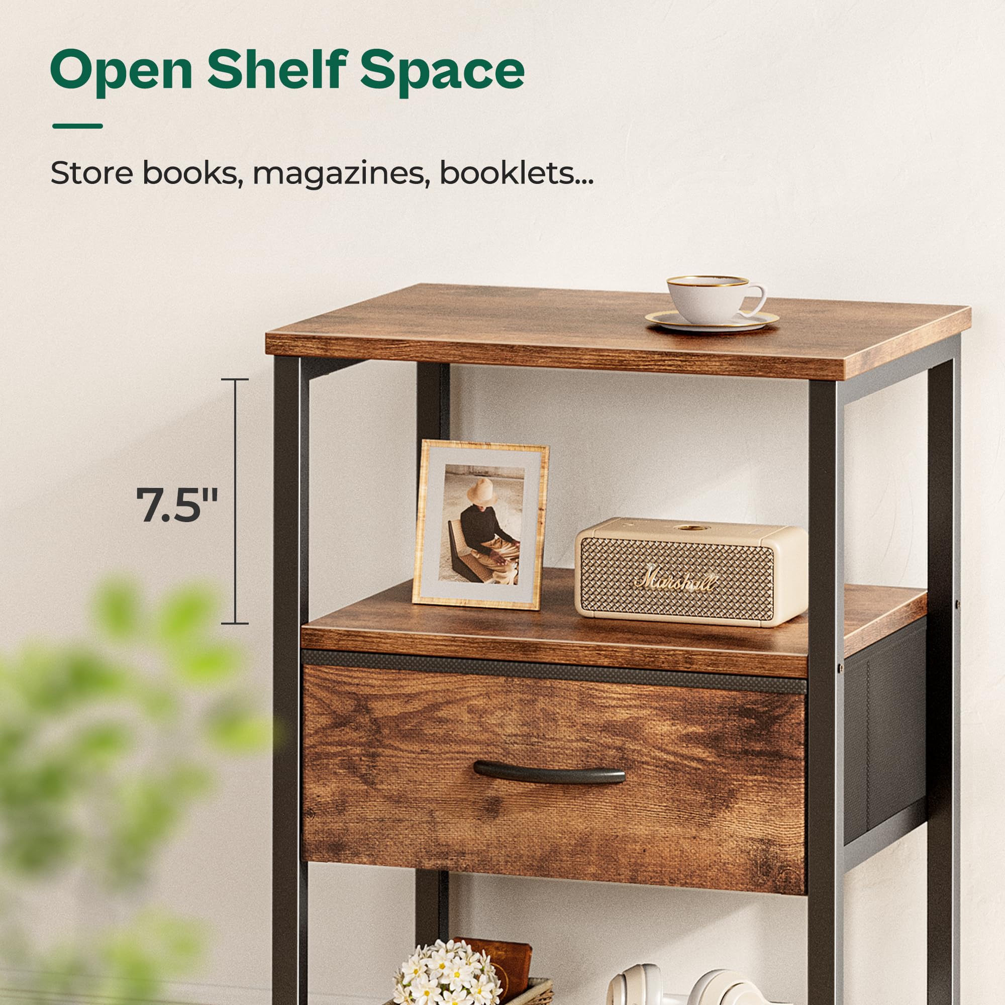 Huuger night stand easy assembly ships with clear instructions and tools.