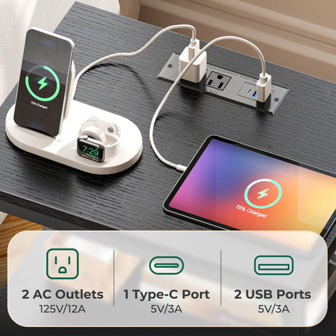 Huuger night stand open shelf access beside a bed for quick reach items.