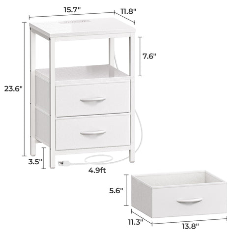 Huuger nightstand adjustable feet ensuring stability on uneven floors