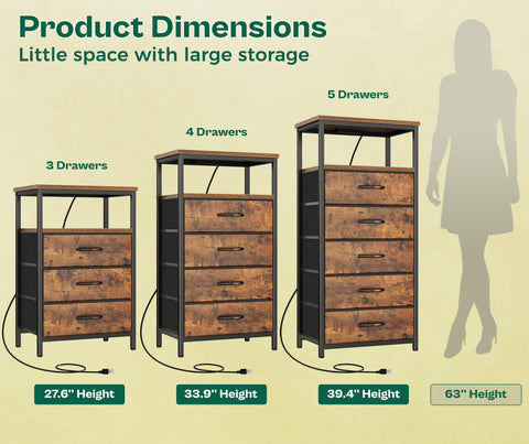 Huuger anti-tip device adds safety when using the nightstand.