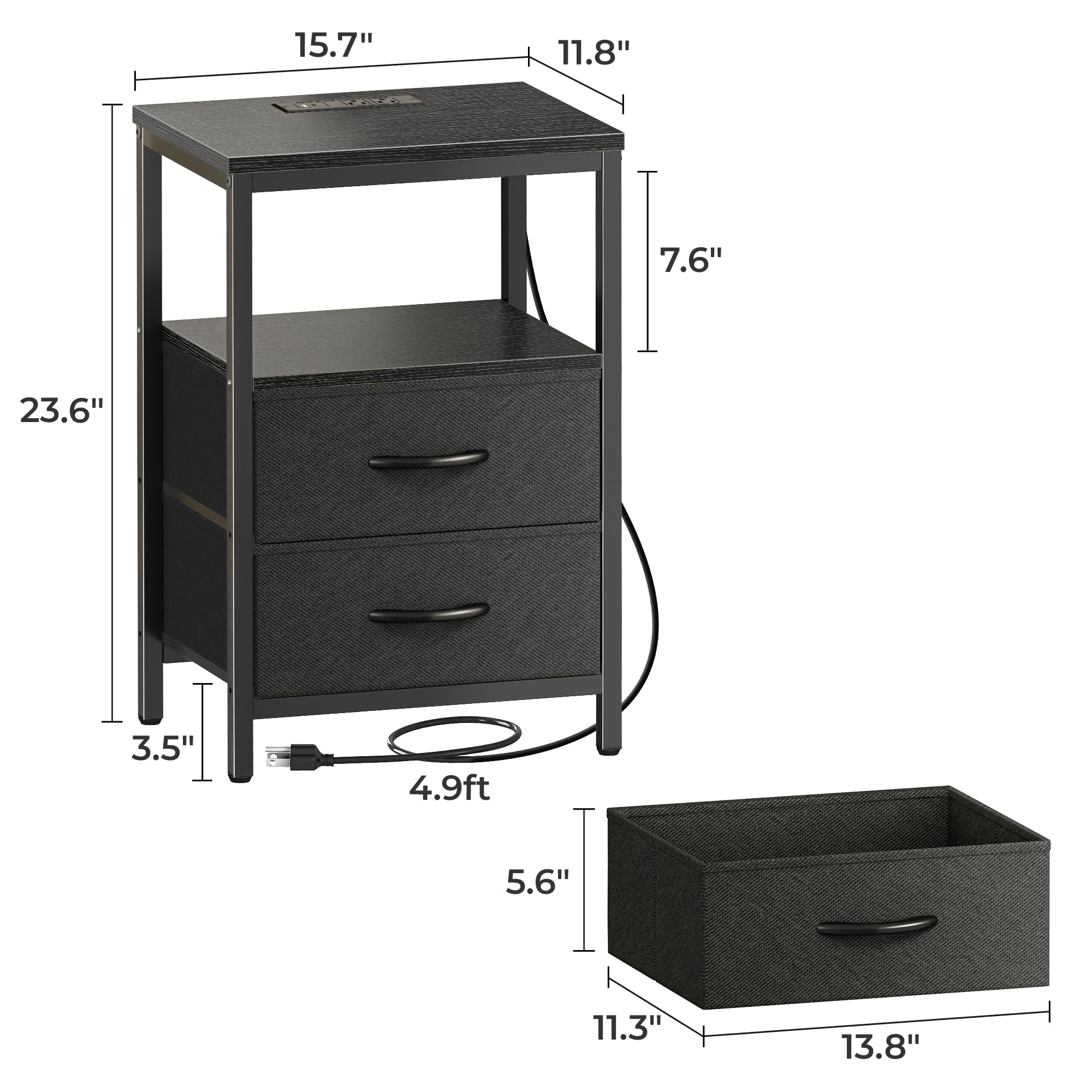 Huuger nightstand placed beside sofa in a modern living space