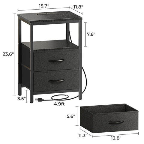 Huuger nightstand placed beside sofa in a modern living space