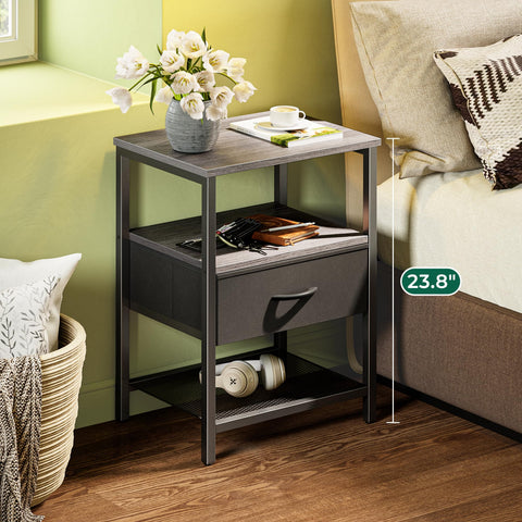Huuger Nightstand Mesh Shelf displays decor with sturdy, easy-access storage