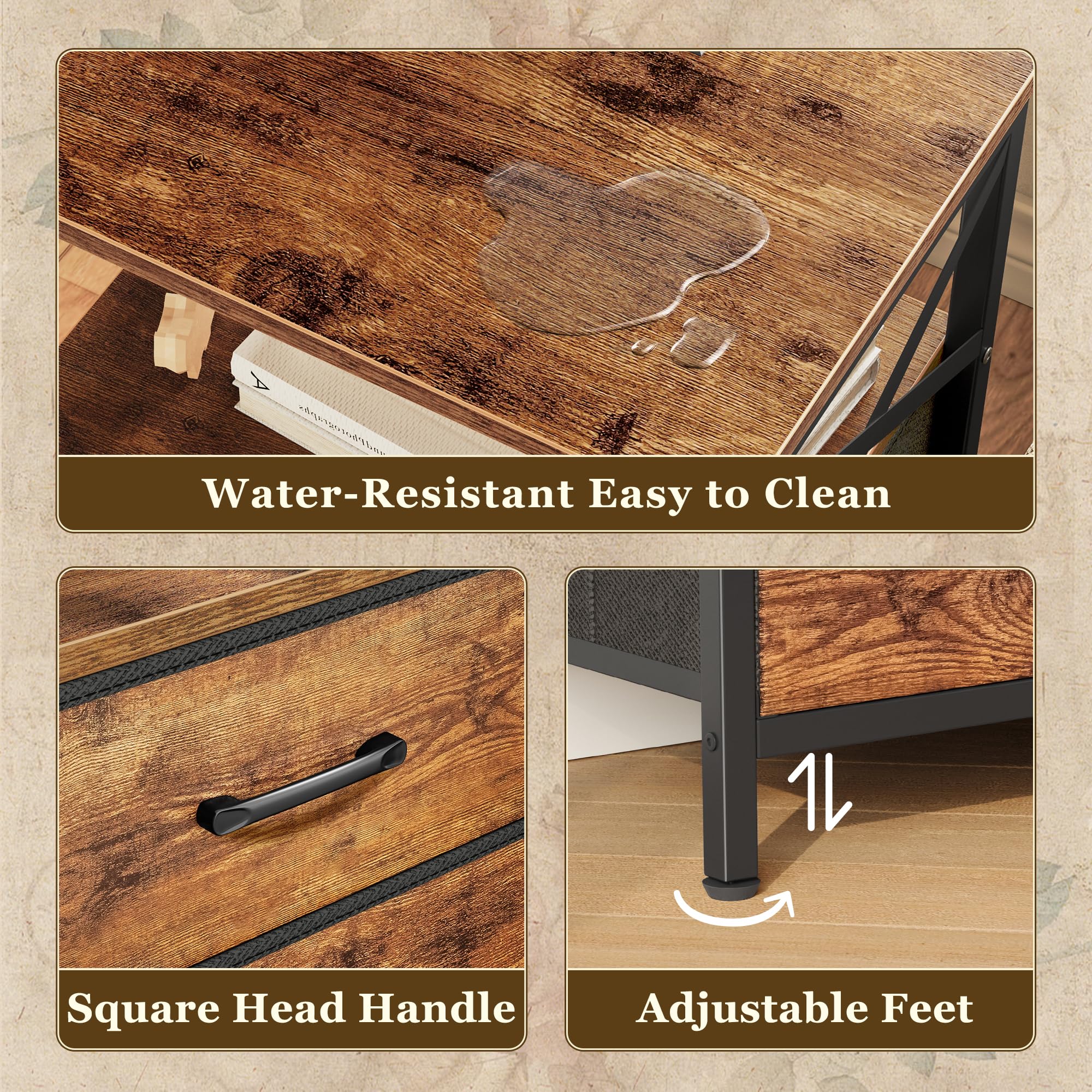 Huuger nightstand doubles as a versatile end table or printer stand.