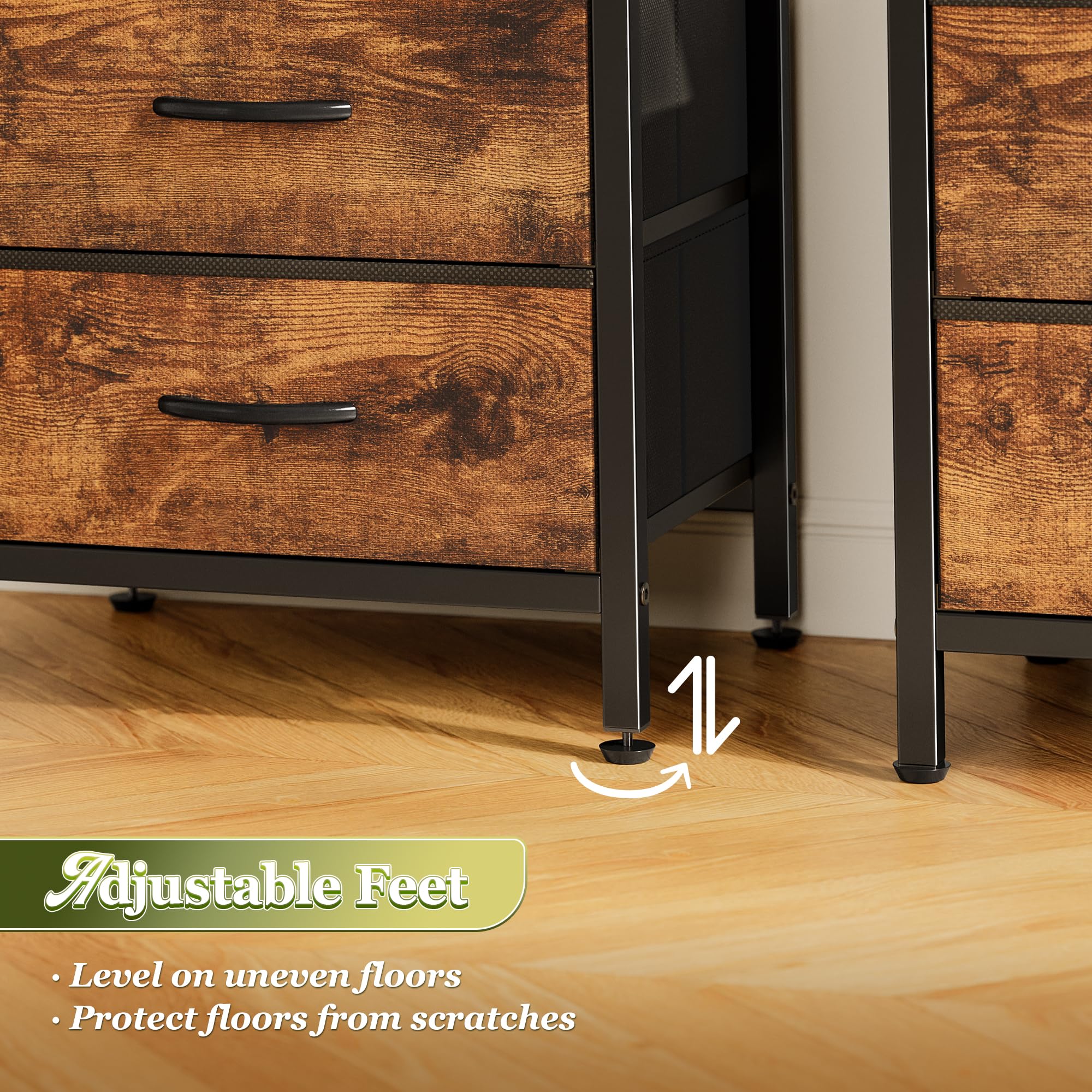 Huuger nightstand set2 easy-assembly with labeled parts and included tools