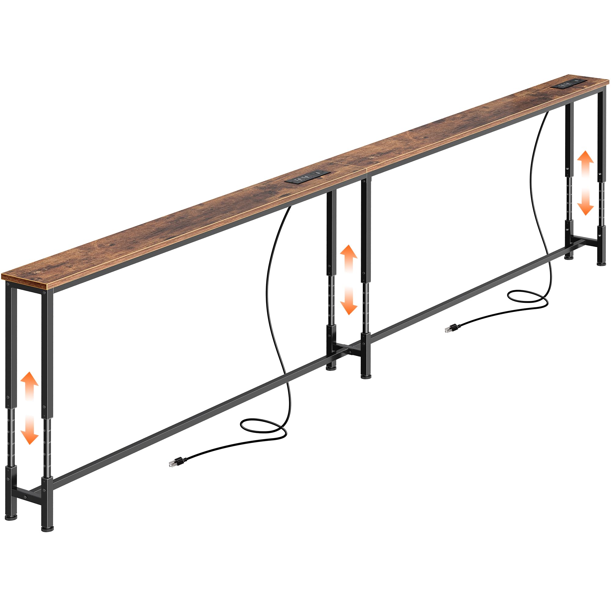 Huuger sofa table power outlets with 4-position charging for easy device access.