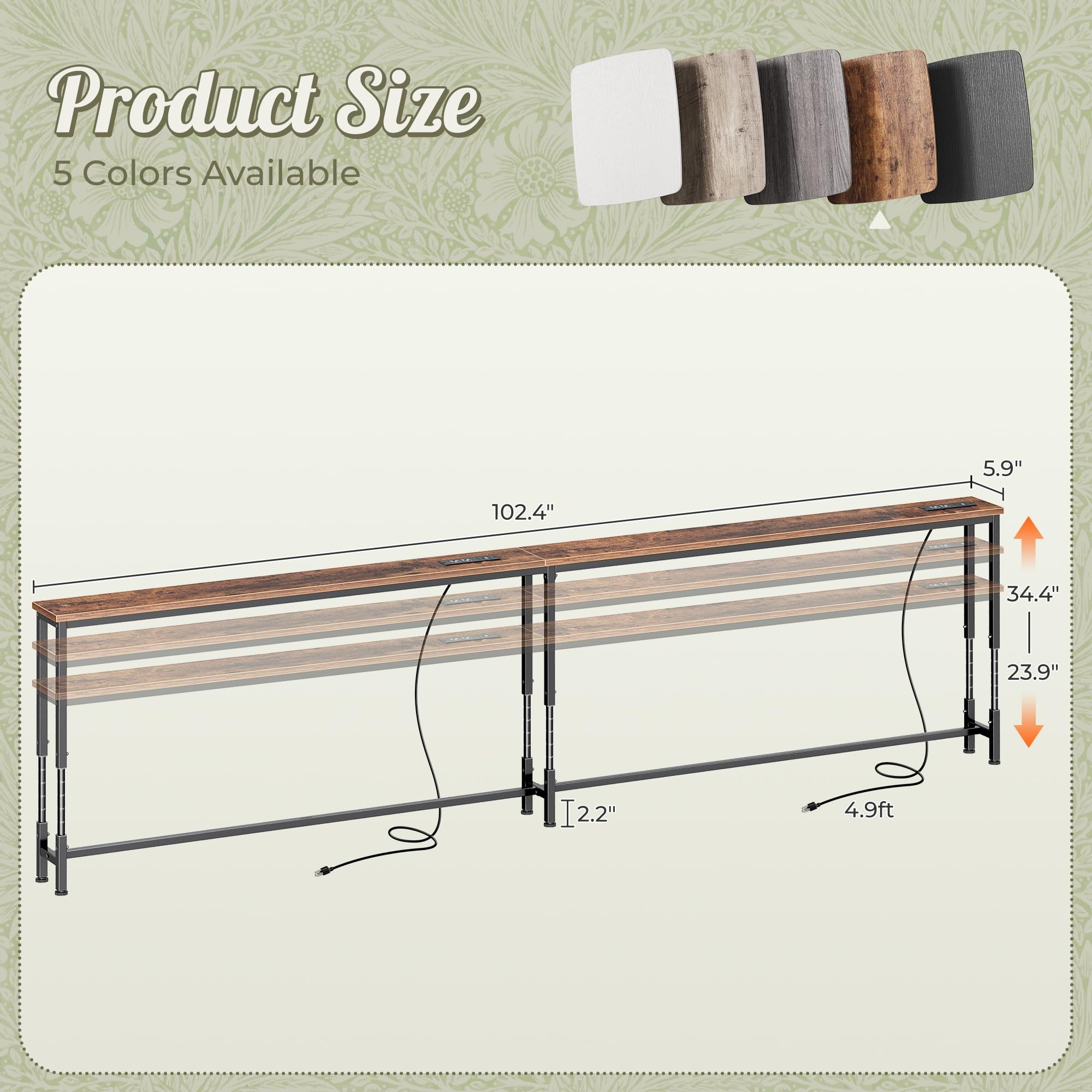 Huuger sturdy metal frame supports daily use and durability.