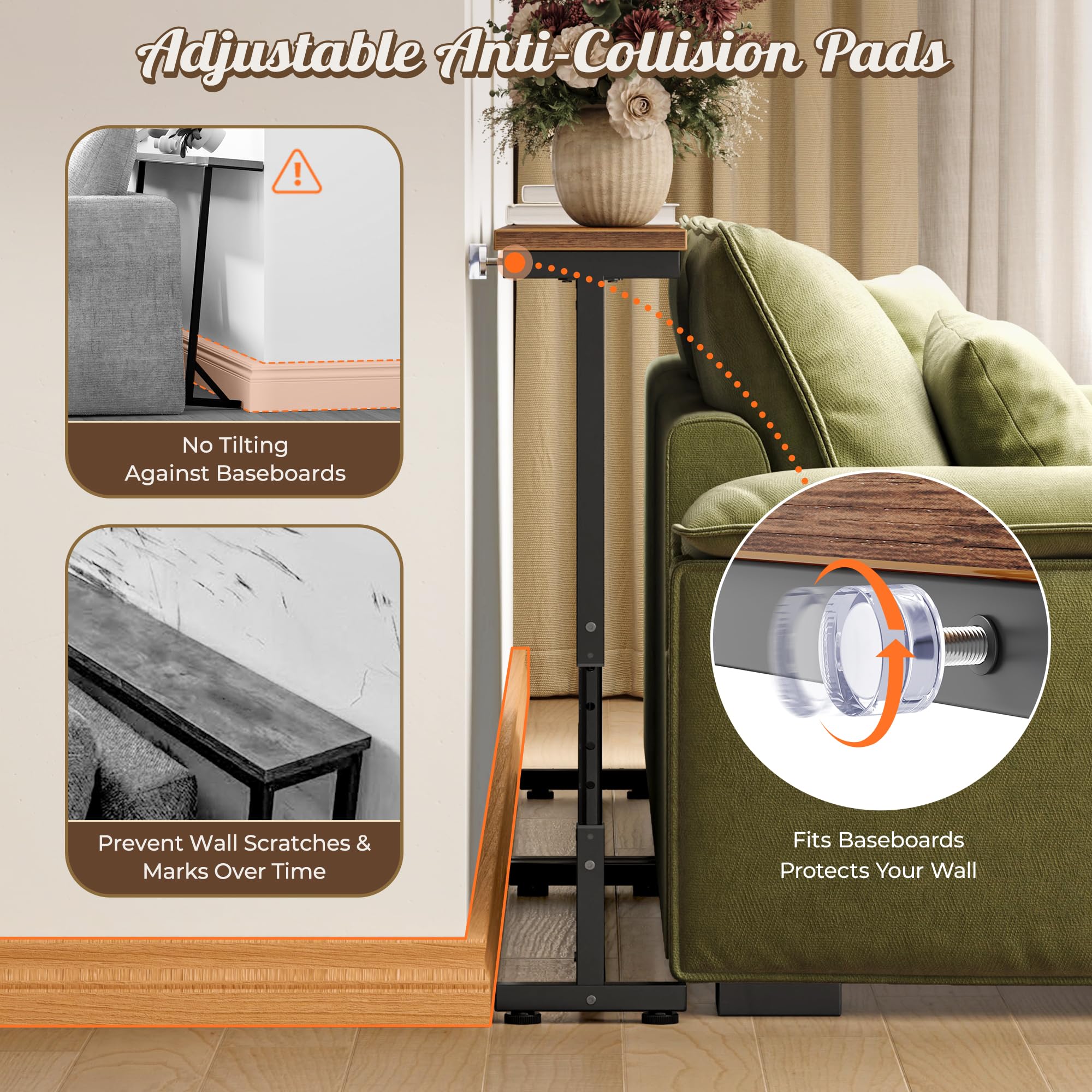Sturdy P2 particleboard with metal frame on Huuger table supports daily use.