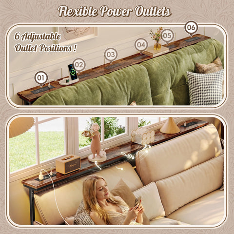 Vintage wood grain finish on Huuger table adds warmth and rustic charm.