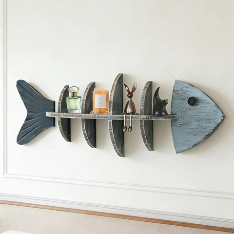 Huulmood coastal wall organizer provides multi-tier storage for essentials.