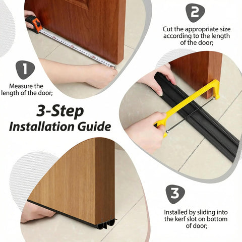 HUVOTOSI US bottom door seal trim to fit custom widths on exterior doors.