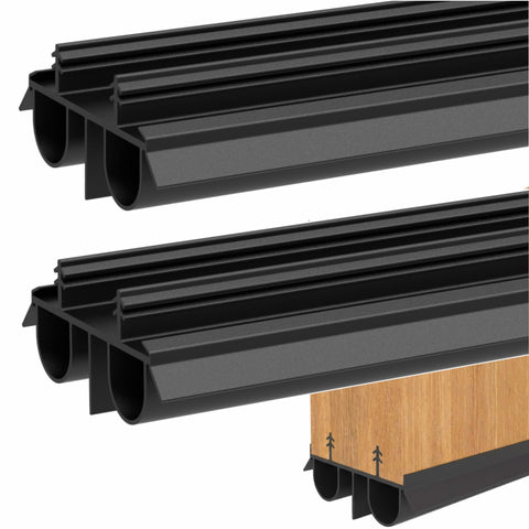 HUVOTOSI US exterior door sweep 36in kerf fit blocks drafts and noise