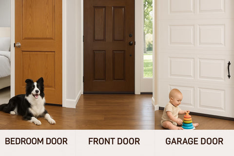 HUVOTOSI US rodent-proof door seal helps reduce pests and noise under doors.