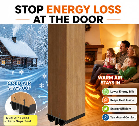 HUVOTOSI US two-pack kerf door sweep set for exterior doors