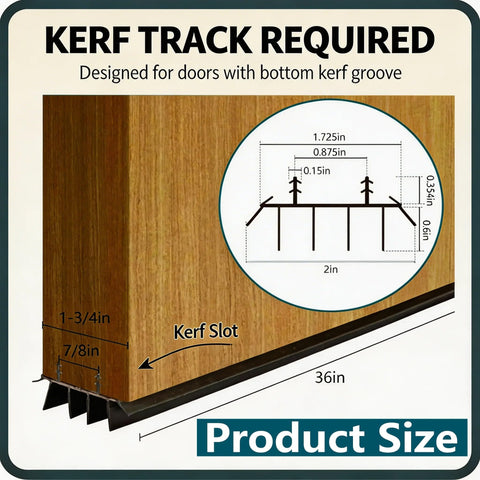 HUVOTOSI US vinyl fins door seal in brown for weather and dust protection.