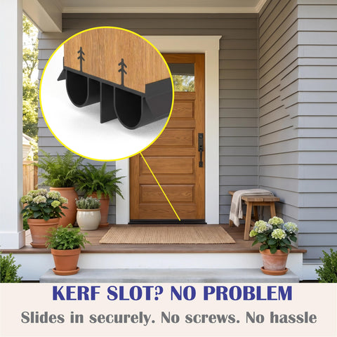 HUVOTOSI US vinyl fins provide flexible seal along uneven floor surfaces