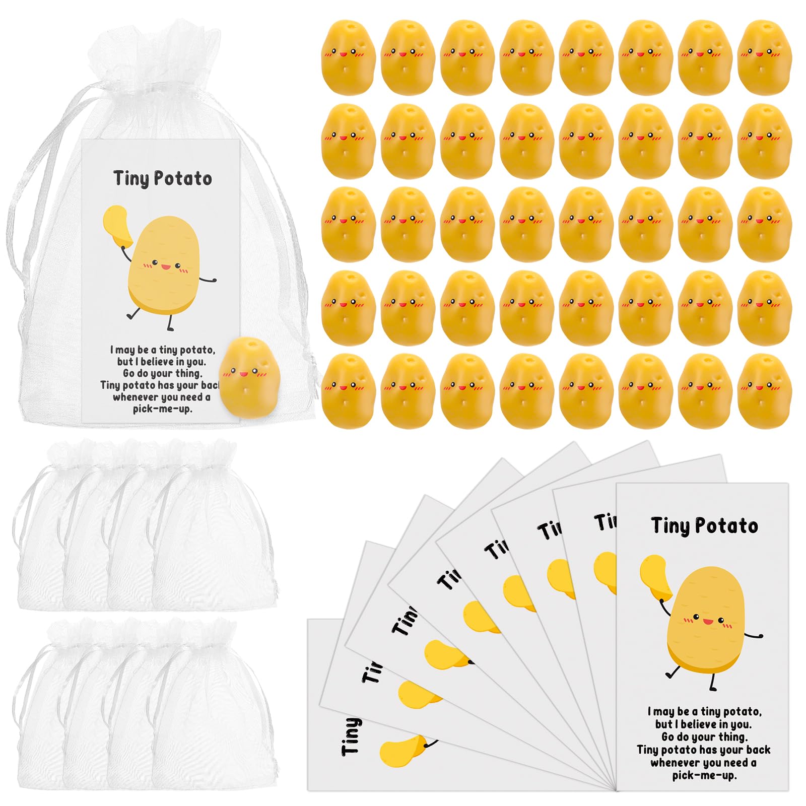 Huwena mini resin potato set, compact keepsake ideal for easy gifting